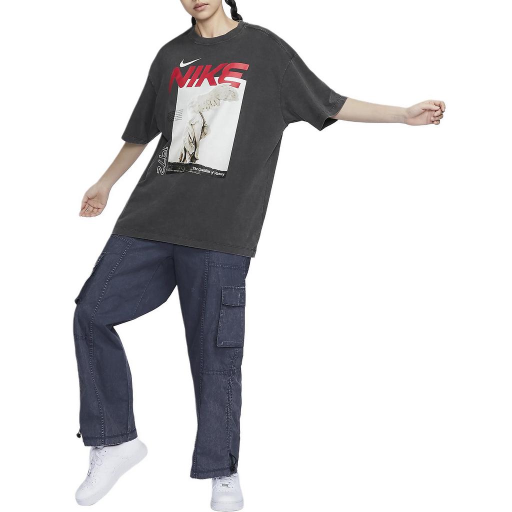 Nike Sportswear T Shirt Women's Gray Black HF6292-060