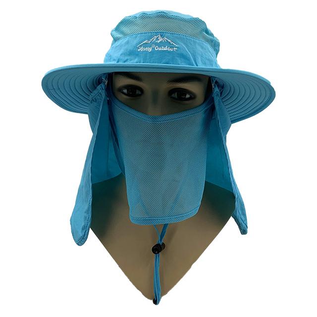 UV Protection Bucket Hat with Neck Flap for Unisex Outdoor Activities
