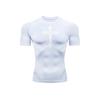 Men's Compression Shirt Quick Dry Gray Gym T-Shirt White Gothic Cross Print Workout Sportswear