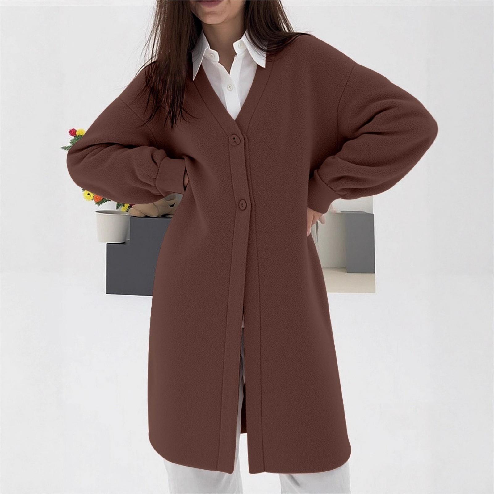 

Женская свободная разноцветная куртка на молнии, модное пальто с темпераментом XL кофейный