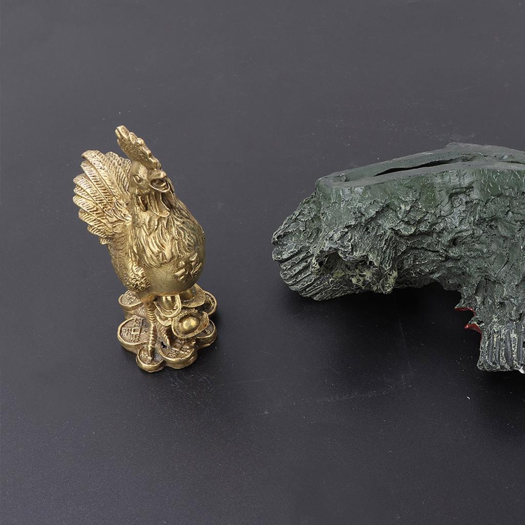 Best Pure Brass Rooster Chicken Symbol of Luck and Wealth In Geomantic Omen