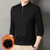 Firstview Men's Winter Waffle Fleece Lined Long-Sleeve Polo Shirt FV25D1922