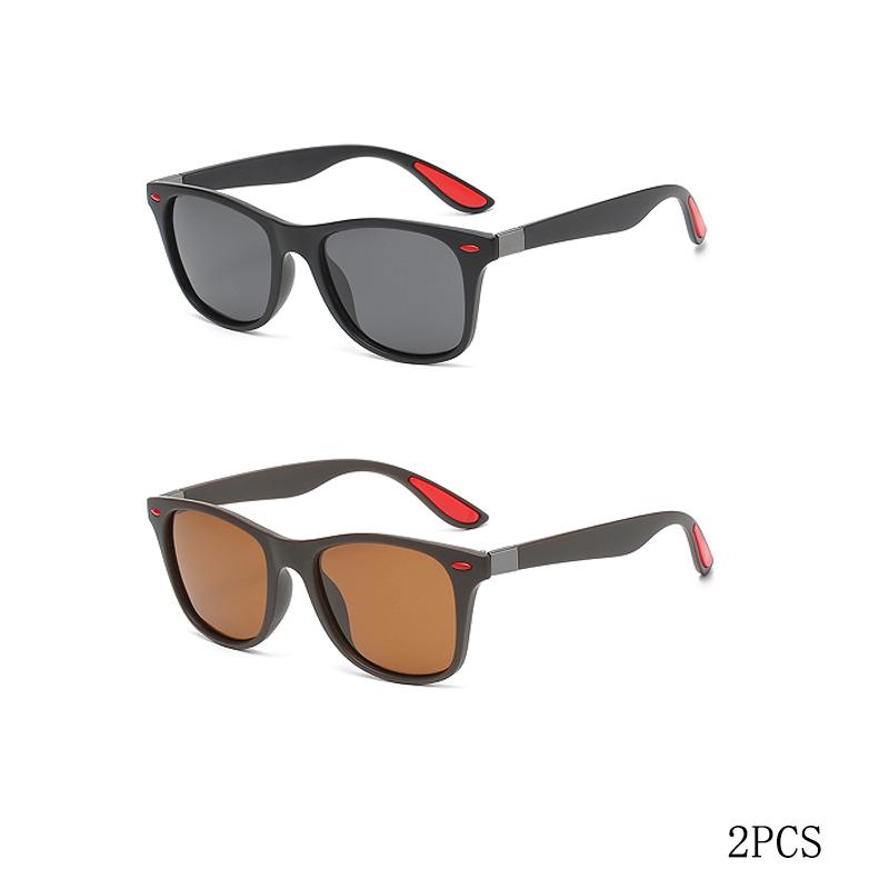 1/2PCS Fashionable And Classic Square Car Sunglasses Anti Glare Goggles Travel Fishing And Cycling Glasses