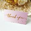 50pcs/ Pack Gold Textured Thank You Cards, Suitable For Weddings, Business, Party Invitations, Holiday Cards