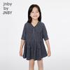 JNBY Girls' Summer Denim A-Line Dress