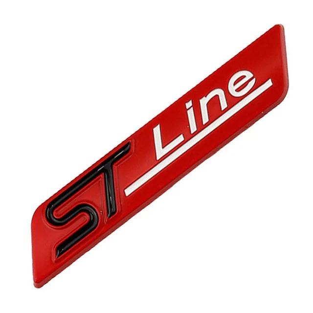 Emblema Distintivo Adesivo Metallo 3D ST Line per Parafango Auto per Ford Focus 2 3 4 MK2 MK3 MK4 Kuga Edge Mondeo Fusion Ecosport Fiesta