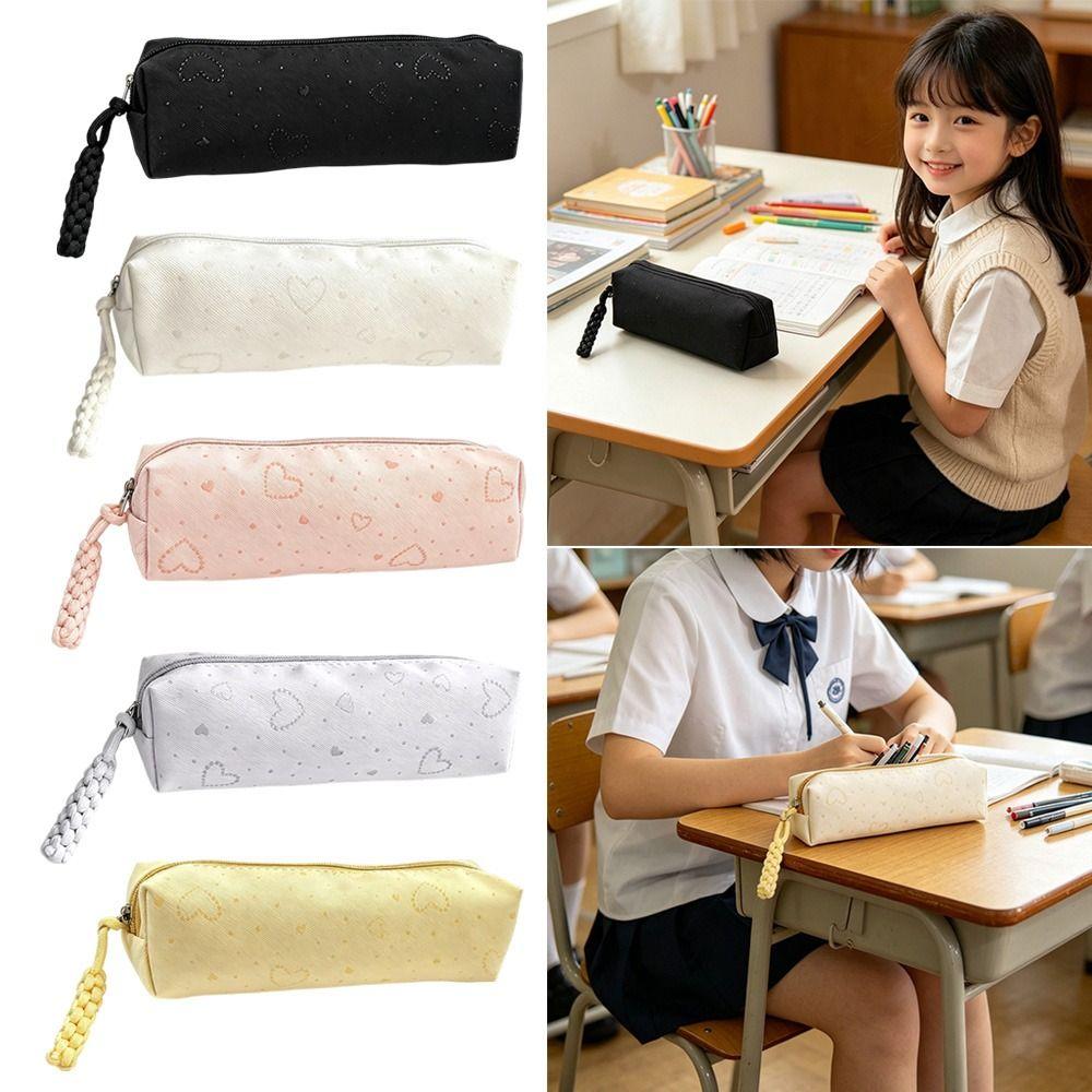 Large Capacity Pen Bag Canvas Pencil Pouch Multi-functional Pencil Case  Gift