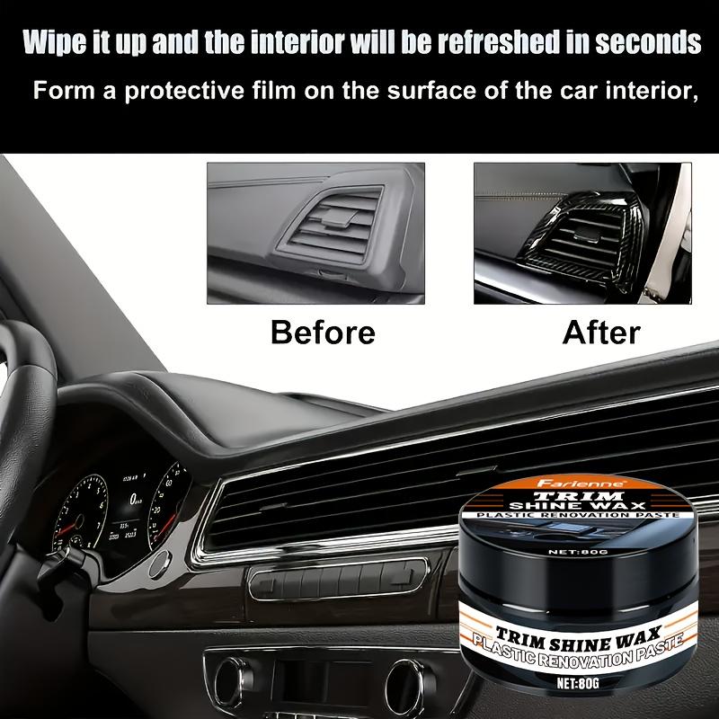 Kunststoffpflege Wachs für Autos&Motorräder,Stellt Verblassen&Oxidation wieder her,Aufhelllösung für Kunststoffprodukte,Unverzichtbares Wartungswerkzeug