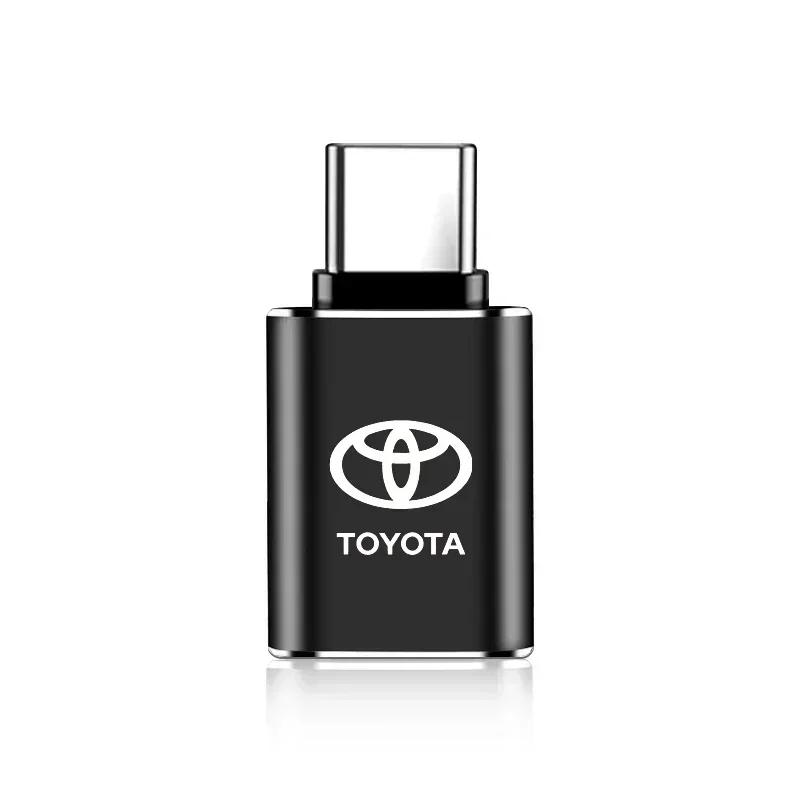 Car Usb Type C Cable Converter Charging Adapter Car Accessories For Toyota Chr Corolla Yaris Rav4 E150 E120 Land Cruiser 200