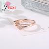 Genuine 925 Sterling Silver Love Heart Shape Finger Rings For Women Girls Band Engagement Statement Wedding Jewelry Anel