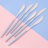 24pcs Blue Silver Dinnerware Set Dinner Knife Fork Tea Spoon Cutlery Set Stainless Steel Tableware Western Home Kitchen Flatware