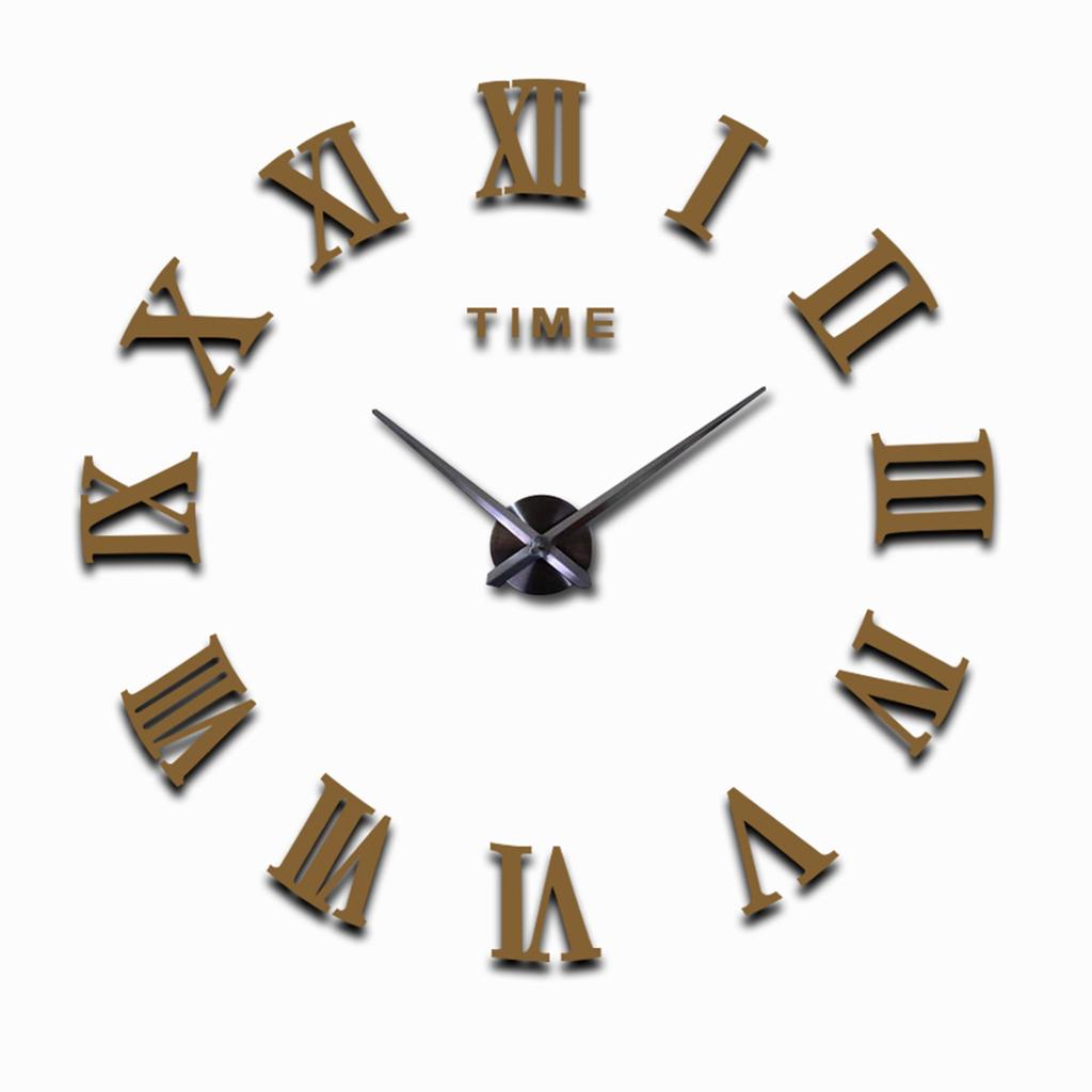 DIY Oversized Mirror Wall Clock Luxuryed Surfaces Decor Wall Clock For Restaurant Bar