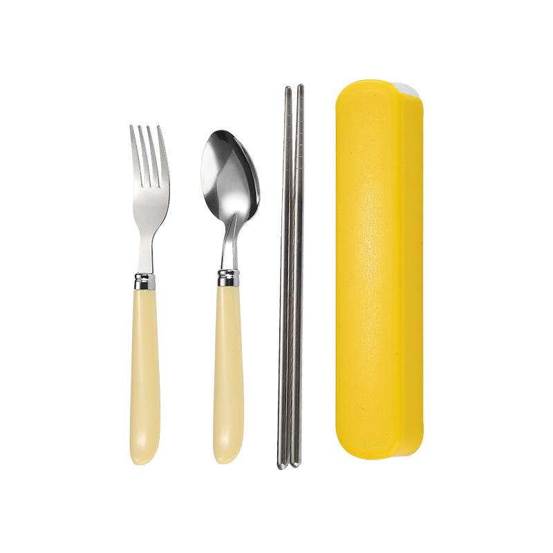 

Набор столовых приборов для путешествий из нержавеющей стали: Вилка, ложка, палочки для еды и ящик для хранения