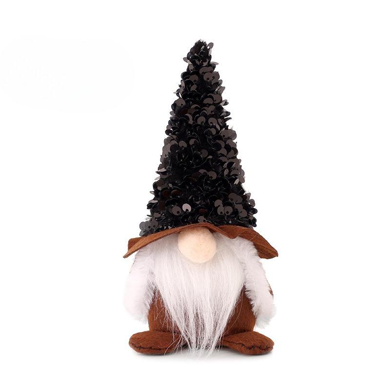 

Christmas Decoration Sequin Faceless Santa Claus Figurine, Home Christmas Small Gift світло-коричневого кольору