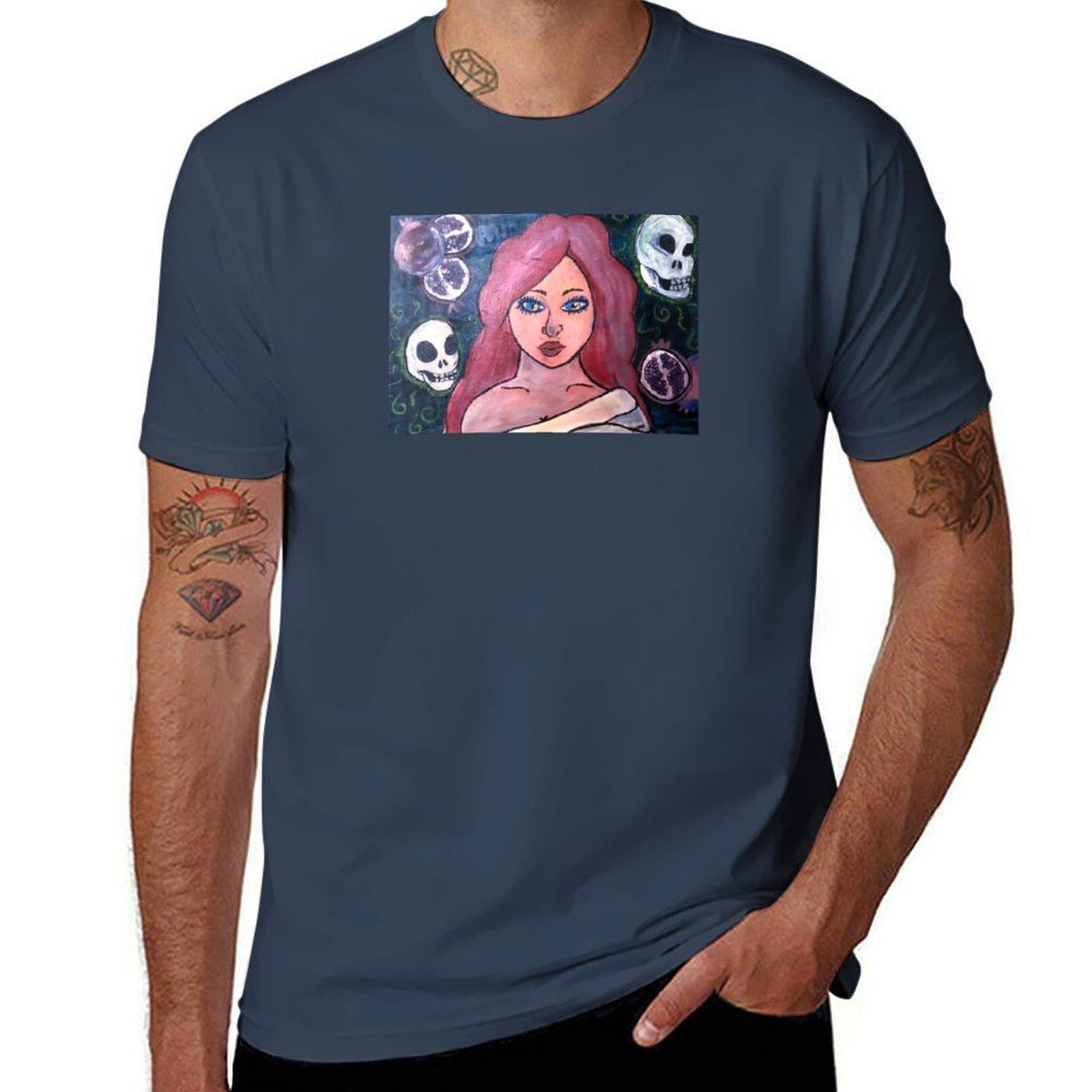 Persephone Greek Goddess Tshirt Basic Simple Design Short Sleeve Shirt S