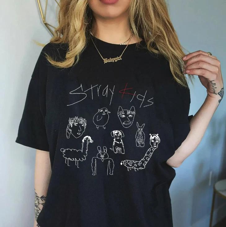 Funny Stray Kids Doodle Shirt, Skzoo Cute Shirt, Gift For Stay Shirt S