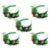 5xChristmas Glowing Hair Band Light Up Head Band Xmas Tree Hairband Creative Flashing Headwear Performances Photo Props
