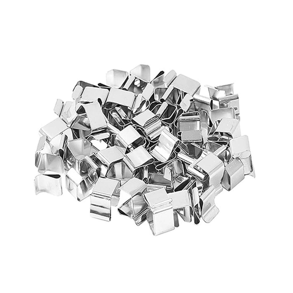 Packung mit 50 Dachrinnenklemmen für Lichter Robuste Metallhaken Außenhaken Lichtmontage Langlebig für Weihnachtsdekoration