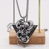 An Exaggerated Personality Snake Winding Skull Pendant Alloy Necklace Chain Length 60CM Dark Punk style.Halloween Accessories.