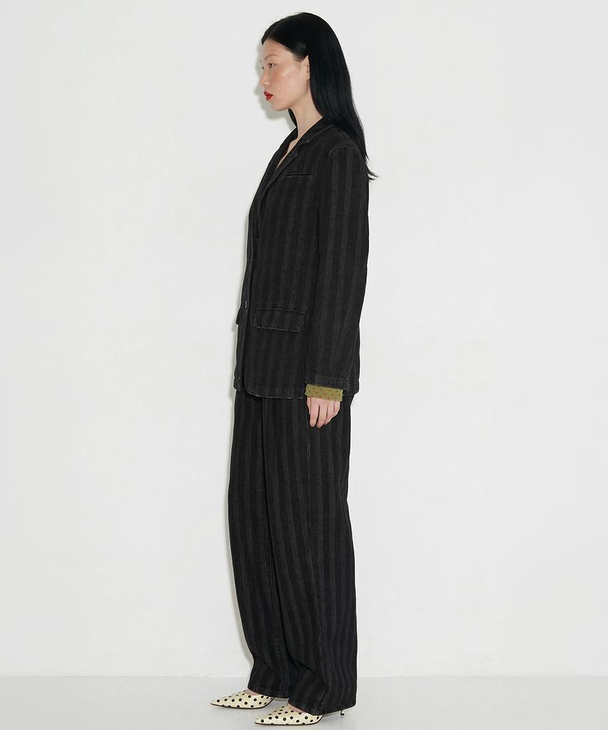 SETSETSET Tuck Stripe Wide Denim Pants