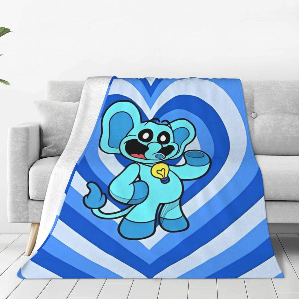 Smiling Catnap Heart Happy (1)-bayingimg Flannel Blanket Warm Throw Blanket for Bedroom Picnic Novelty Bedspread Sofa Bed Cover