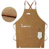 Waterproof, Oil-Proof Canvas Apron for Art, Painting, or Coffee Shop Wear-Resistant Custom Work Uniform.