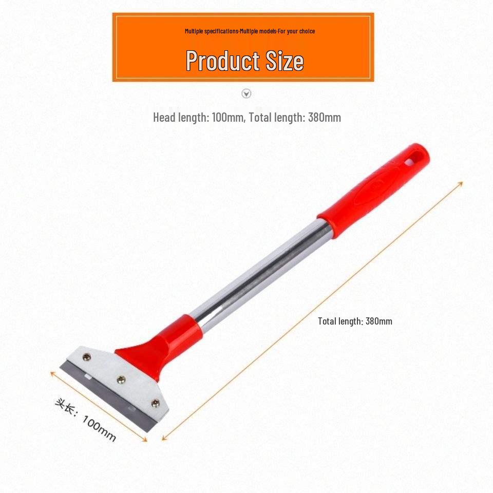 Telescopic Glass Wall and Floor Scraper with Blade for Seam Cleaning and Degumming