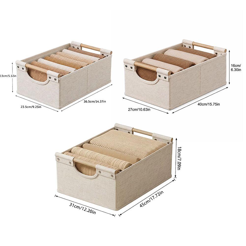 Foldable Clothes Storage Box Stackable Closet Storage Container  Wardrobe