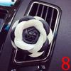 Car-styling Camellia High Flower Female Air Outlet Perfume Clip Auto Accessory Decoration