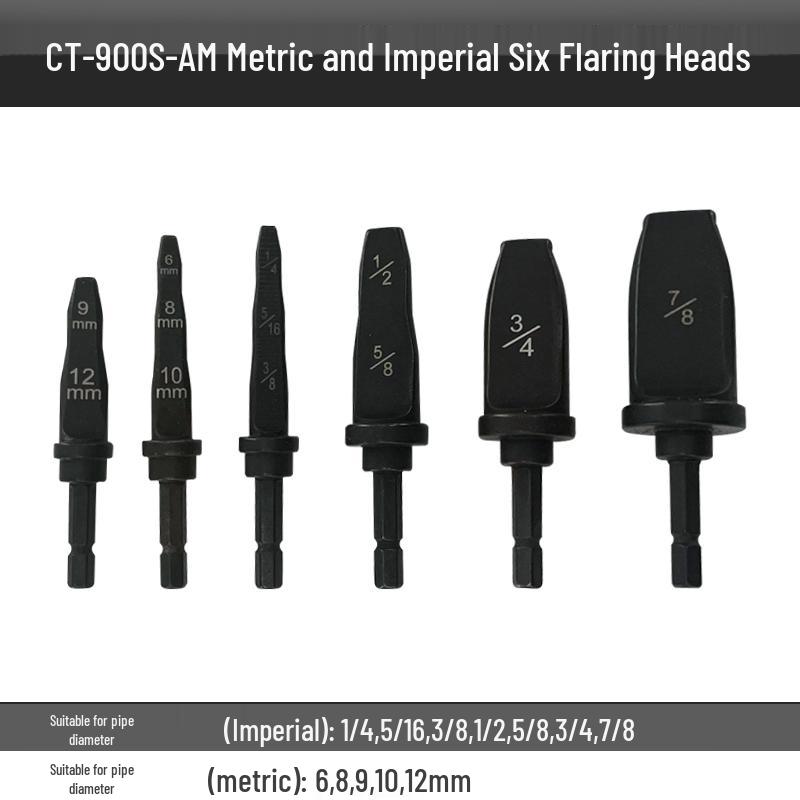 Electric Copper Tube Expander & Flaring Tool for Air Conditioners - Drill Bit & Hole Punch Refrigeration Tool