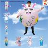 Halloween Pink Rabbit Inflatable Costume for Festivals, Parties, and Events