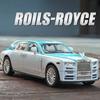 1:24 Ölçekli Rolls Royce Phantom Oyuncak Model Araba Alaşım Döküm Işık Ses Kapılar Açılır Amortisörlü Araçlar Koleksiyonu Hediyeler