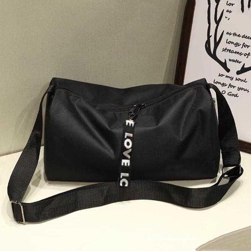 Unisex Lightweight Black Travel and Gym Crossbody Bag
