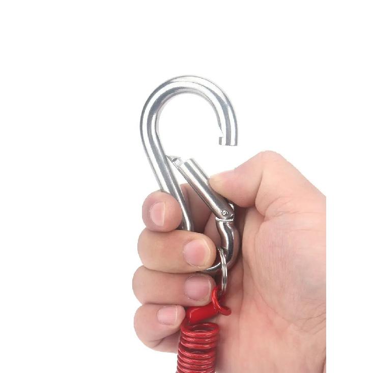 M8*80mm Safety Buckle Trailer Spring Breakaway Safety Rope RV Trailer Connector