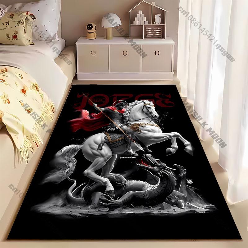 Heroic battle against evil carpet Yoga living room room decor children's crawling mat doormat area rug games mat