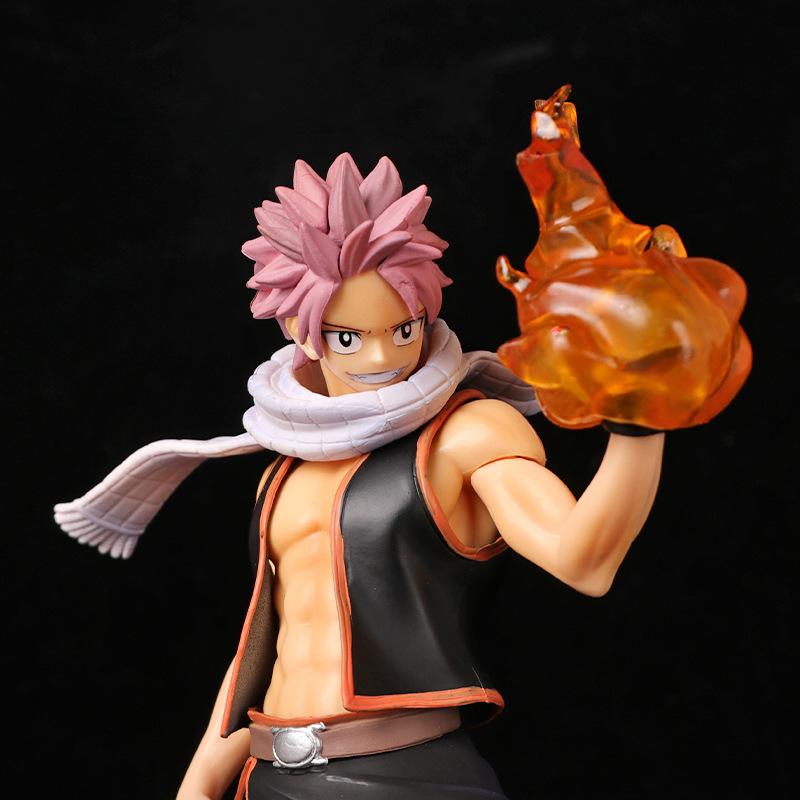 23CM Anime FAIRY TAIL Etherious Natsu Dragneel Replacement Hand Flame Special Effects Part Standing Model Toy Gift Action Figure