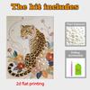 Crystal Pearl Painting 5D DIY Frame Decoration Painting Leopard Home Wall Decoration Transparent Pearl Gemstone Painting Picture Art Crafts