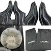 Used 186005 Current condition CHANEL CHANEL Storage bag included  Rain boots CHANEL 36 23cm black lame enamel ladies