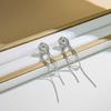 Fashionable Tassel Earrings with Shimmering Zircons for Trendy Girls