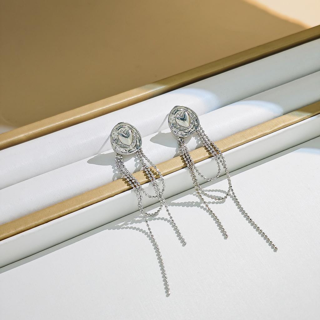 Fashionable Tassel Earrings with Shimmering Zircons for Trendy Girls