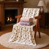 Floral Print Coral Fleece Bath Towel - Soft, Skin-Friendly, Absorbent, Lint-Free, High Aesthetic Value