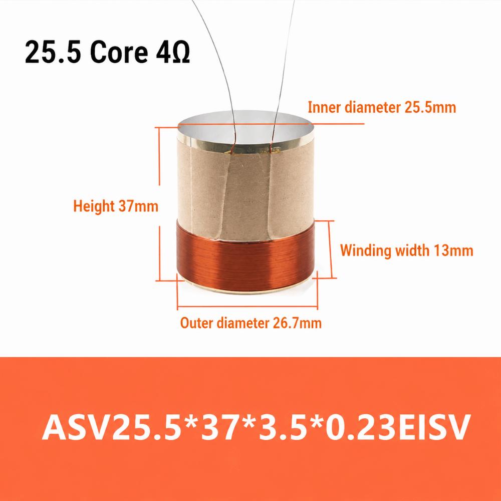 2 Layers Bass Voice Coil 19.5-38.5mm Bass Speaker Voice Coil Aluminum Voice Coil