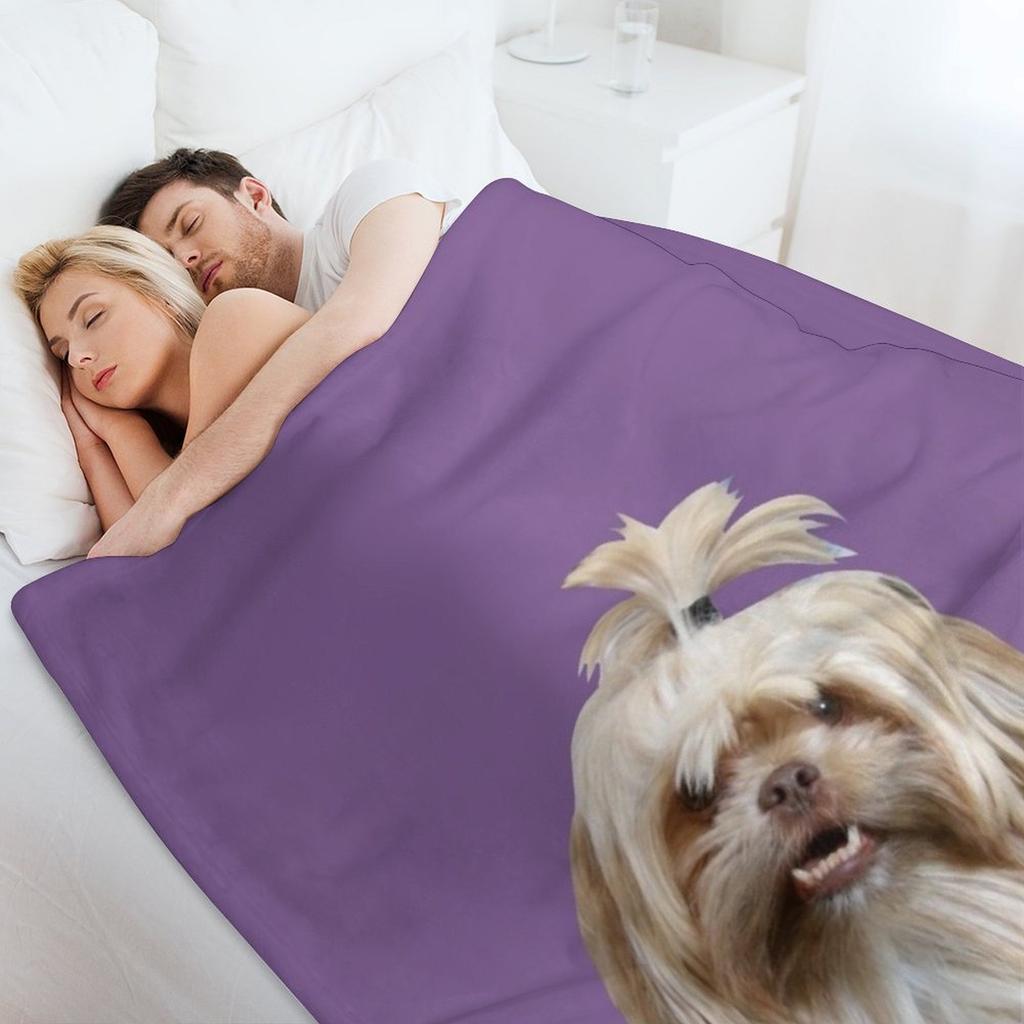 Cute Shih Tzu Throw Blanket Quilt Soft Beds Moving Luxury Designer Blankets