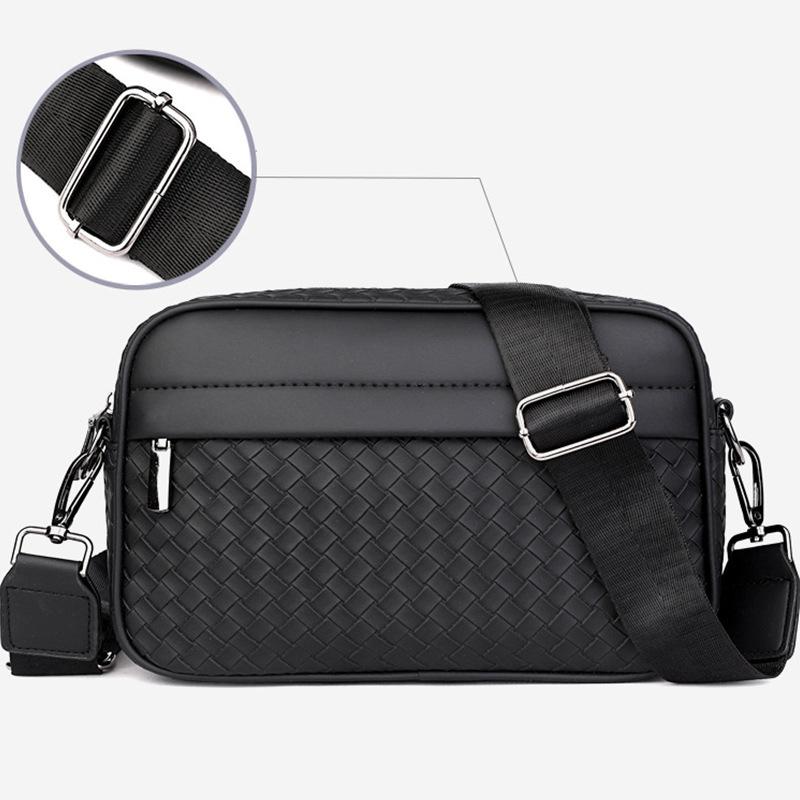Outdoor Messenger Bag Sports Storage Bag Business High-End Woven Pattern Mobile Phone Bag Women'S Shoulder Small Square Bag
