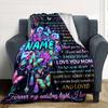 Mom'S Love And Gratitude Multi Purpose Personalized Text Soft Cozy Suitable For Sofa Couch Office Bed Picnics For All Occasions Modern Gift For Travel