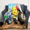 Monster Machine Adventure Flannel Blanket Super Soft Warm Cozy Blanket for Sofa Bed Office Travel All‑Season Home Decor Gift