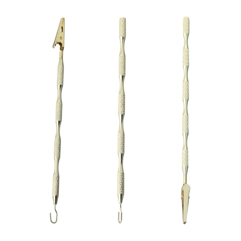 

3 Piece Stainless Steel Bracelet Helper Tool For Effortless Clasping And Secure Fastening золотий