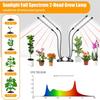 1/2pack Two-Head Clip Plant Grow Lights with Flexible Gooseneck 4/8/12H Timer 3 Spectral Modes and 5 Dimmable Levels