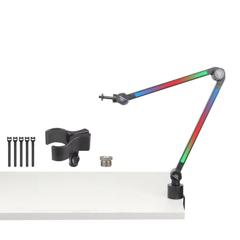Heavy Duty Overhead Microphone Arm Featuring Easy Assembly Folding Mic Stand For Professional Recording