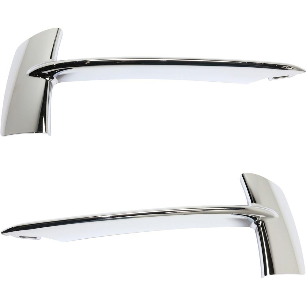 2PCS Chrome Front Bumper Trim Set For BMW X5 2014-2018 51117325396, 51117325395